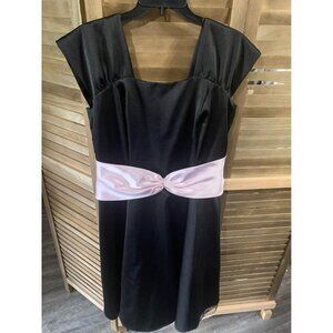 Aspeed Formal Knee Length Dress Womens Size XL Black Pink